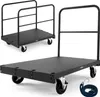 Two black platform carts are shown against a white background. One cart is in the foreground, and the other is in the background. Anteprima dell’immagine prodotto