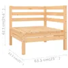 vidaXL 7-tlg. Garten-Lounge-Set Massivholz Kiefer -  Produktbild-Vorschau 7