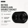 Unterputz Porzellan Retro Steckdose 2-fach, All-in-One, SET Produktbild-Vorschau 5