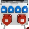 A close-up view of a mobile power distribution unit with multiple outlets. Produktbild-Vorschau