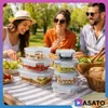 ASATO Glas-Frischhaltedosen 8er Set 150 bis 1040 ml Produktbild-Vorschau 11