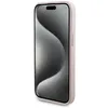 A side view of a pink iPhone case with a frosted screen protector. Podgląd zdjęcia produktu