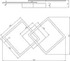 Technical drawing with dimensions of a ceiling light. Náhľad obrázku produktu