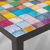 DEQORI Couchtisch 55x55 cm Schwarz 'Buntes Holzmosaik' Glas Produktbild-Vorschau 6