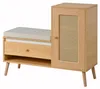 Garderobenbank mit Schuhschrank - Rattan-Optik - Produktbild-Vorschau 14