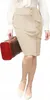 Damen Bleistiftrock mit Schlitz und Rüschen, Beige, High Produktbild-Vorschau 7