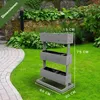Coemo Mittleres Vertikalbeet Grau Hochbeet 3 Etagen inkl. Produktbild-Vorschau 5