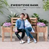 Outsunny Gartenbank 2-Sitzer Sitzbank Holzbank Balkonbank Produktbild-Vorschau 4