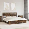 vidaXL Bettrahmen mit Kopfteil Räuchereiche 200 x 200 cm Produktbild-Vorschau 2