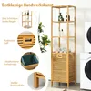 GOPLUS Hochschrank Bambus mit Wäschekorb, Badezimmerschrank Produktbild-Vorschau 4