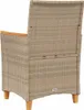vidaXL Gartenstühle mit Kissen 2 Stk. Beige Poly Rattan Produktbild-Vorschau 7