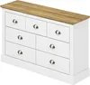 Galano Commode 7 tiroirs bois blanc 119 x 73,6 x 35,3 cm Voir les images du produit 4
