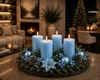 4er Set Adventskranzkerzen Himmelblau 80 x 48 mm | Produktbild-Vorschau 2