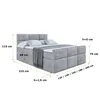 ALTDECOR Boxspringbett mit Fußteil, 2 Matratzen und Topper Produktbild-Vorschau 6