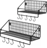 Moderne Zwei-Schicht Wandplank - Zwart - 30 x 12 x 13 cm (L Produktbild-Vorschau 2