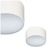 Two white cylindrical ceiling lights are shown against a white background. One light is larger and closer to the viewer, showing a detailed view of its side and bottom. The second light is smaller and positioned to the right, showing a full view of the lig Podgląd zdjęcia produktu