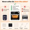 14L Heißluftfritteuse XXL, Minibackofen Umluft mit Produktbild-Vorschau 7