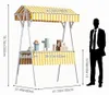 Opklapbare marktkraam met luifel, metalen verkoopstand, Productafbeelding-voorbeeld 2