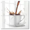 Tulup Glasuhr Wanduhr Küchenuhr Echt-Glas 30x30 cm Modern Produktbild-Vorschau 1