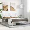 Bettgestell mit Kopfteil Metall Weiß 120x190 cm Produktbild-Vorschau 3