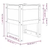 vidaXL Pflanzkübel Schwarz 40x40x52,5 cm Massivholz Kiefer Produktbild-Vorschau 7