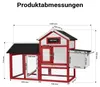 Kurník Wiltec 1520 x 520 x 920 mm červenobílý s volným Náhled obrázku produktu 8