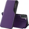 A purple flip case for a Samsung Galaxy S21 FE 5G phone is shown. Produktbild-Vorschau