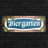 Biergarten Metallschild in blau-weiß Produktbild-Vorschau 7