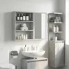 vidaXL Badezimmer-Wandschrank Betongrau 40 x 10 x 50 cm Produktbild-Vorschau 2