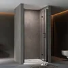 Schwarz Nischentür Dusche Falttür Duschtür 90x195cm Produktbild-Vorschau 2