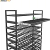 A black metal wine rack with pull-out shelves, shown against a white background. Anteprima dell’immagine prodotto
