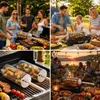 Nestbar Rollender Grillkorb,Abnehmbarer Wärmedämmung Produktbild-Vorschau 8