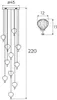 LED-kandelaar PALLONCINI, wit-chroom, transparant glas, Productafbeelding-voorbeeld 5