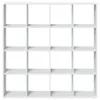 vidaXL Knihovna bílá 137,5x29x137,5 cm Materiál na bázi Náhled obrázku produktu 4