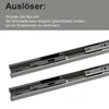 Two metal drawer slides are shown, with German text above describing their function. Anteprima dell’immagine prodotto