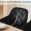 CLIPOP 4er Set Esszimmerstühle Drehbar, Samt Gepolsterte Produktbild-Vorschau 4