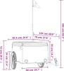 vidaXL Fahrradanhänger Schwarz und Grün 45 kg Eisen Produktbild-Vorschau 8