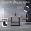 A dining table with two chairs, showcasing its construction and features. Podgląd zdjęcia produktu