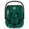A green baby car seat with a black handle, shown from the front against a white background. Náhľad obrázku produktu