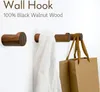 Natürliche Wandhaken aus Holz – 4er-Pack – Moderne Produktbild-Vorschau 2