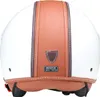 Casco jet CMX - casco scooter Paul bianco lucido + pelle Anteprima dell’immagine prodotto 3