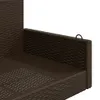 vidaXL Závesná lavica hnedá 119x56x48 cm Poly ratan Náhľad obrázku produktu 7