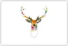 Poster - Poster ohne Rahmen - Deer fantasie Graffiti Grafik Produktbild-Vorschau 1