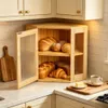 Bambus Brotkasten 2-stöckig mit Sichtfenster Großer Produktbild-Vorschau 1
