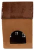 Clayre & Eef theelichthouder Haus, 17x11x24 cm, bruin, Productafbeelding-voorbeeld 3