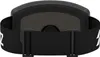 A close-up front view of black ski goggles with a black strap. Produktbild-Vorschau