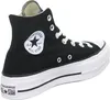 A black Converse Chuck Taylor All Star high-top sneaker with a white platform sole, shown from a side angle against a white background. Anteprima dell’immagine prodotto