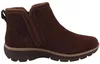 Das Bild zeigt einen braunen Stiefel aus Leder mit Schnürsenkeln und einer robusten Sohle Der Stiefel ist von der linken Seite zu sehen und steht vor einem weißen Hintergrund Produktbild-Vorschau