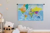 MuchoWow® Wandteppich Wandbehang Weltkarte - Farben - Produktbild-Vorschau 4