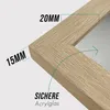 Bilderrahmen 40x60 cm, 3er Set, Eiche Natur, MDF, für Produktbild-Vorschau 4